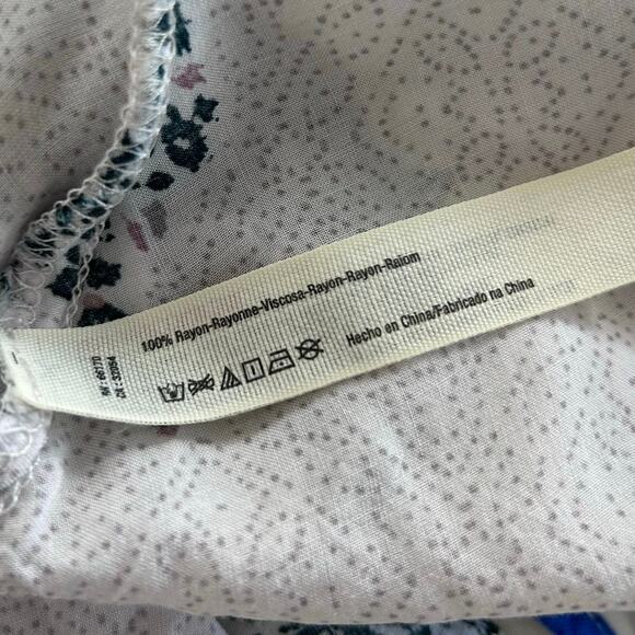 Free People Intimately Sleeveless Boho Mini Dress Medium Green Print Flowy - Picture 4 of 7